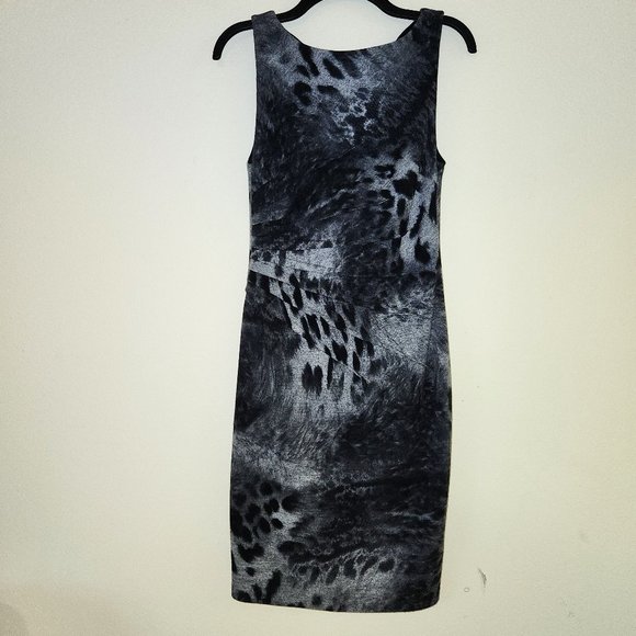 Cache Dresses & Skirts - Cache SL Lined Black White Animal Print Sheath Dress  6